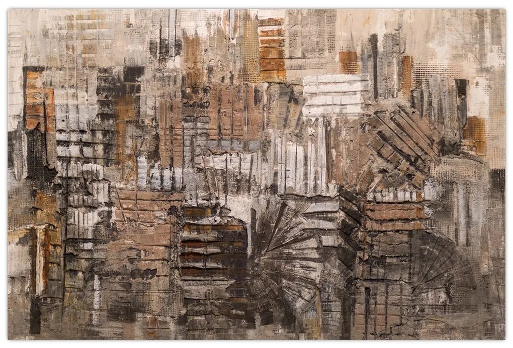 Tablou - Abstract, nuanțe maro (90x60 cm)