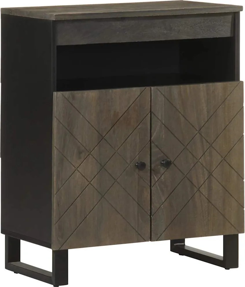 vidaXL Bufetă neagră 60x33x75 cm lemn masiv de mango