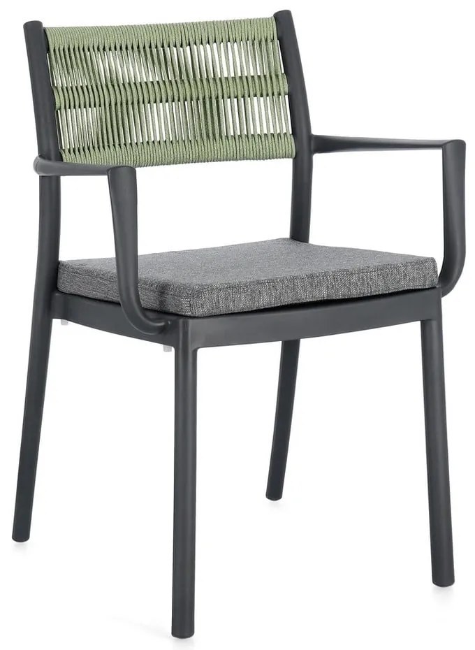 Scaune de grădină gri 4 buc. din plastic Alvin – Bizzotto