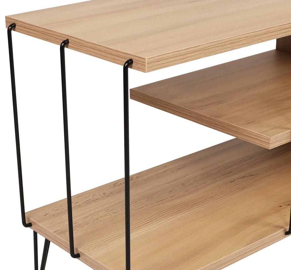 Comoda TV Eze, Crem - Alb - Maro - Gri, 120 x 45 x 30 cm