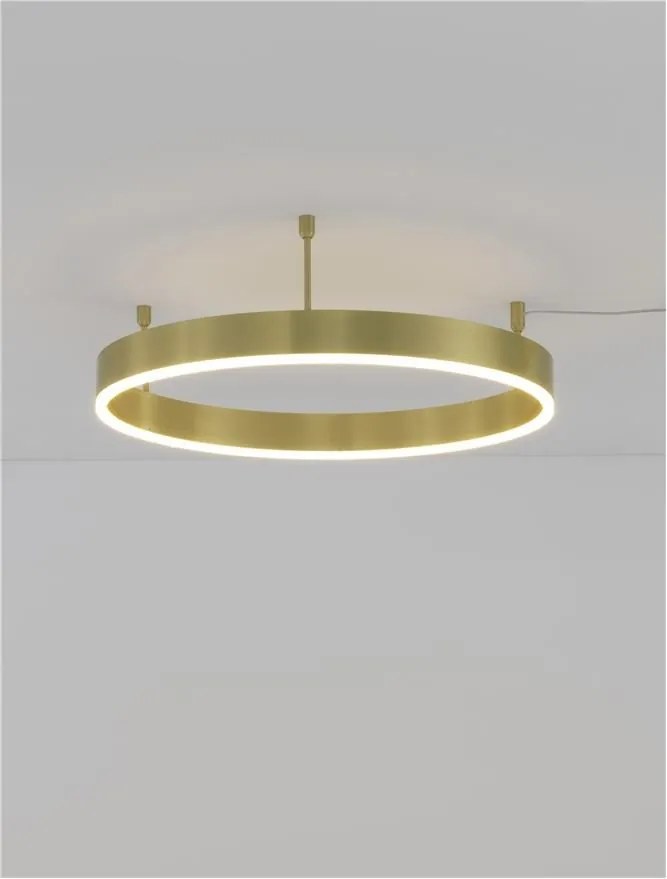 Lustra/Plafoniera LED dimabila design circular MOTIF bronz 60cm