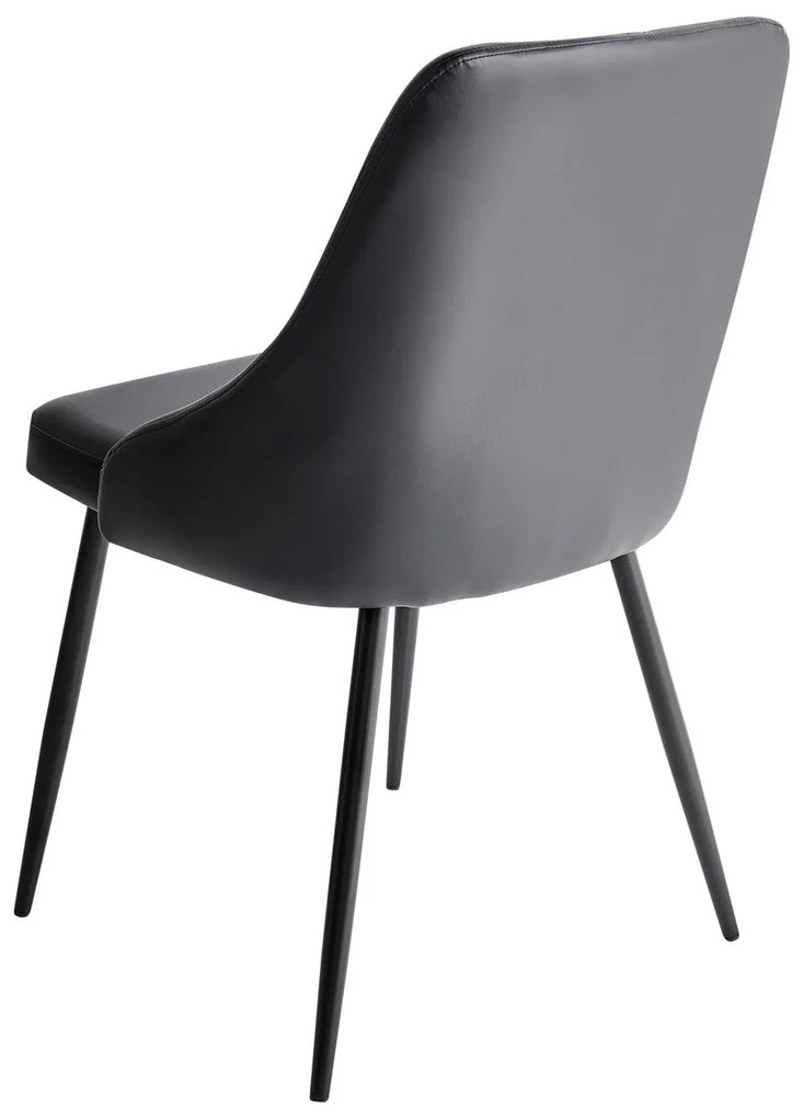 Set 2 buc. scaune pentru sufragerie Valero (negru). 1009943