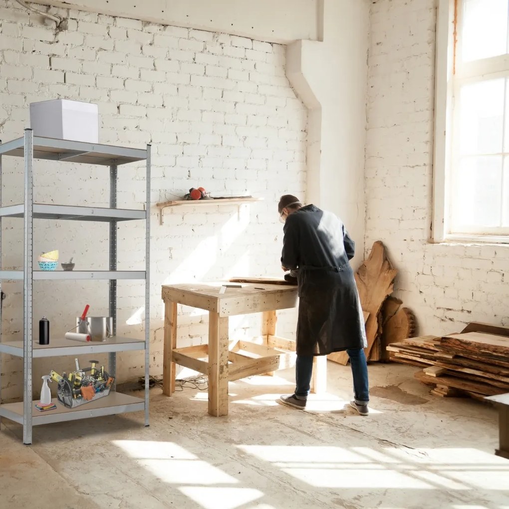 Raft cu capacitate mare HEAVY, max. 875kg, 90x40x180cm, argintiu Jurhan