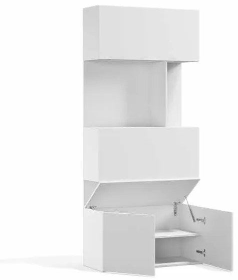 Biblioteca - Royal Bookcase (100 cm) A 502-1 (Culoare biblioteca Royal: Alb Mat + corpuri albe)