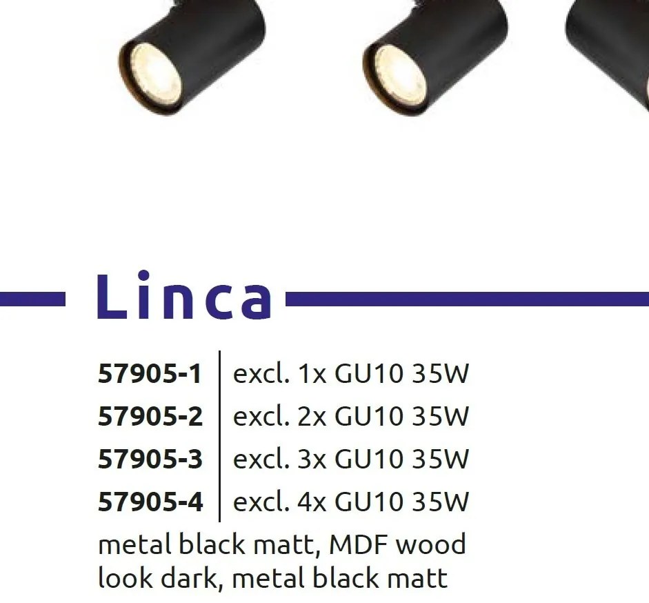 Aplica cu Spot directionabil LINCA natur/negru