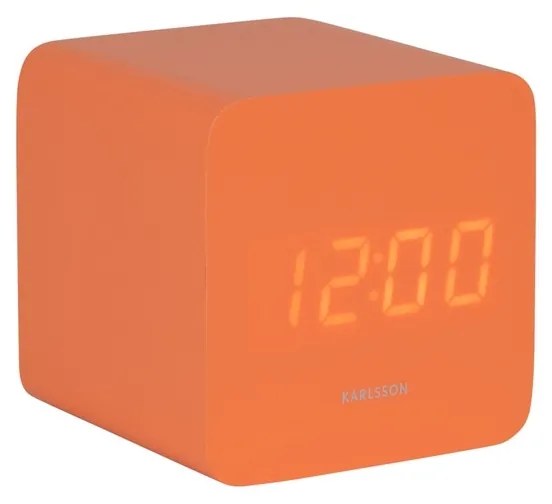 Karlsson 5982OR ceas LED de design cu alarmă,portocaliu, 7 cm