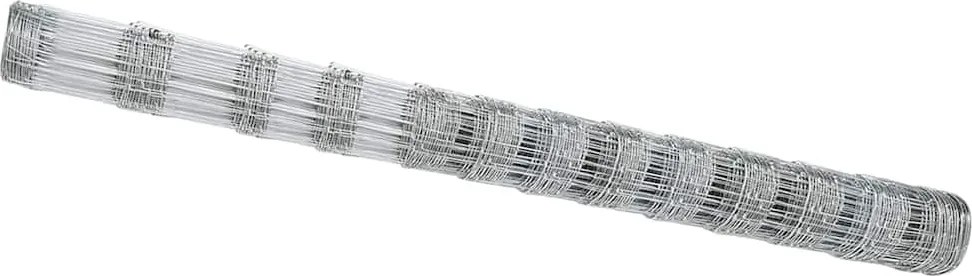 vidaXL Gard pentru câmp Argintiu 50 x 1,5 m Oțel galvanizat