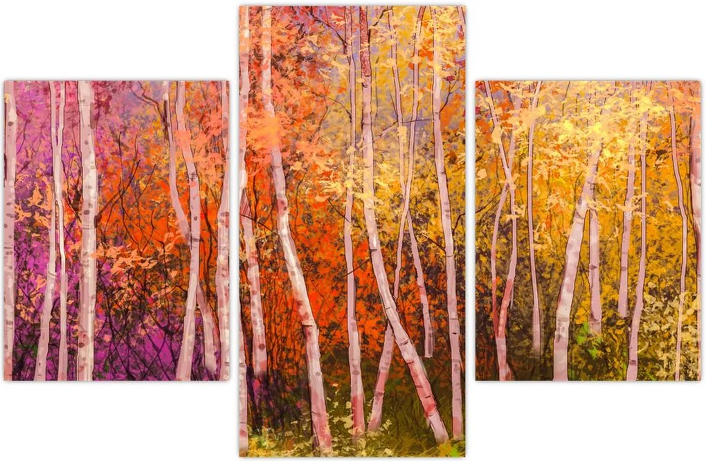 Tablou - Pădurea colorată (90x60 cm)