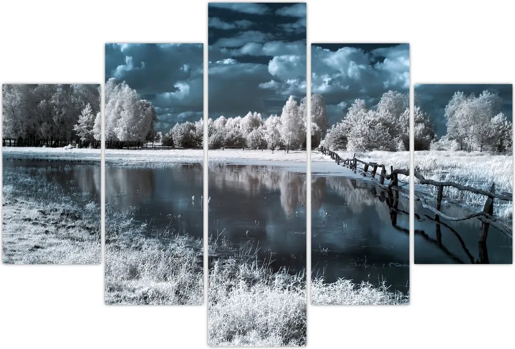 Tablou - Peisaj înghețat (150x105 cm)