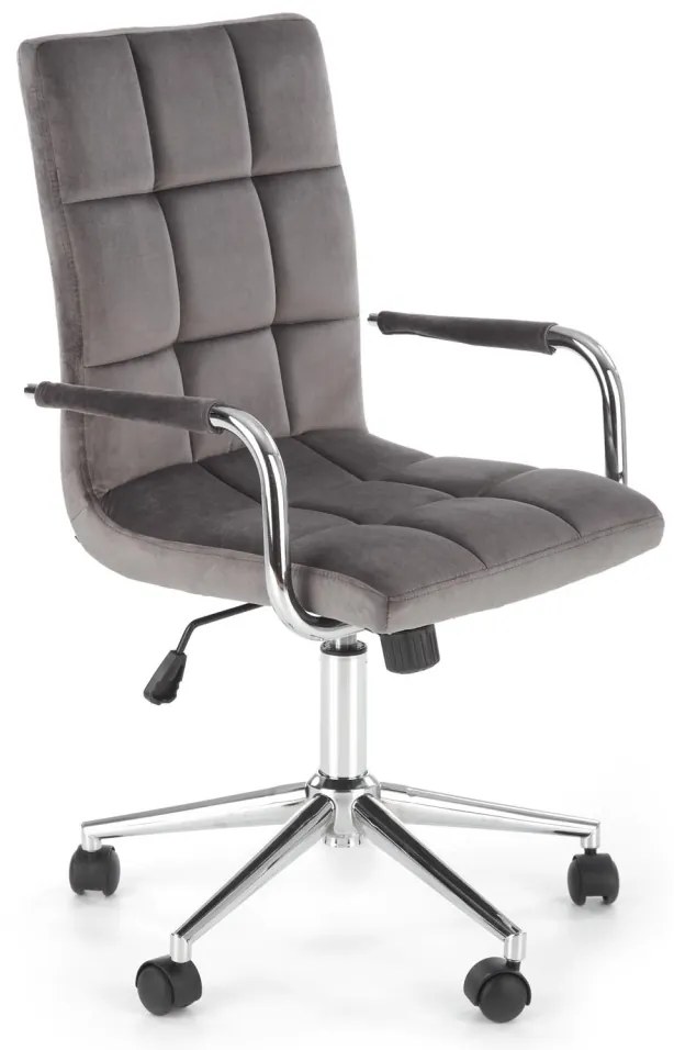 Scaun de birou Gonzo 4 Velvet Gri – H105 cm