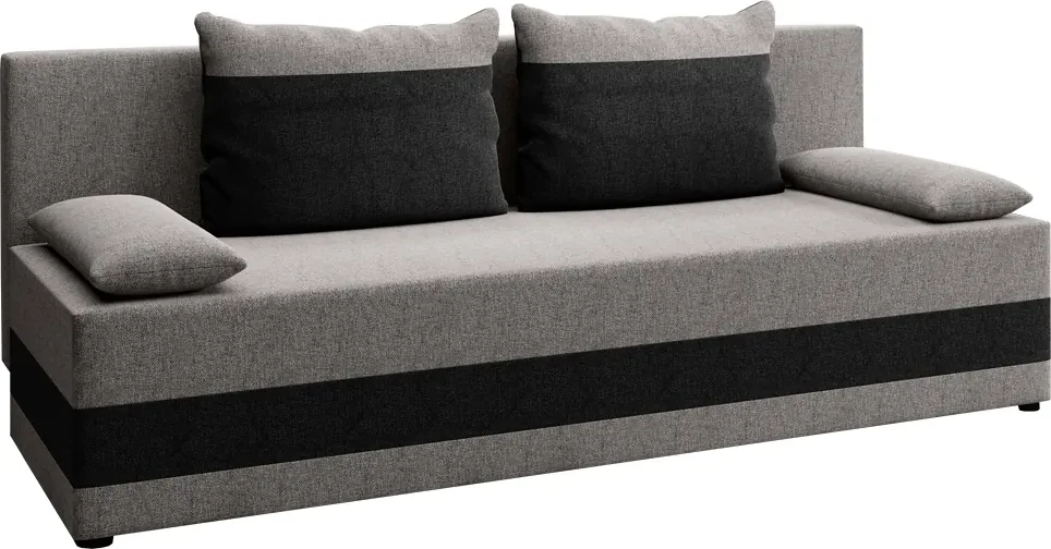 Canapea extensibilă, gri/gri închis, PREMIUM NEW
