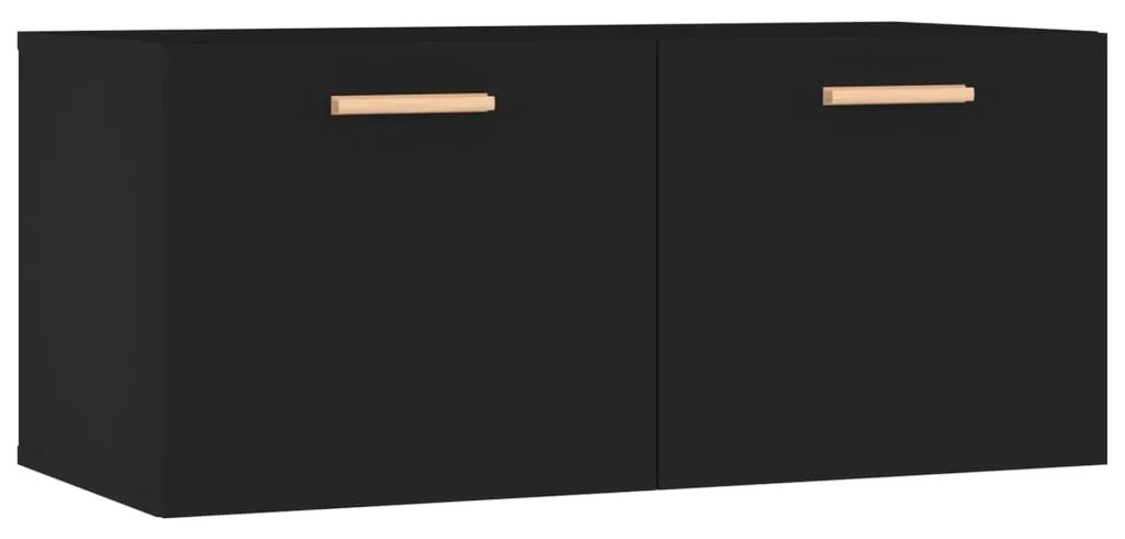 812925 vidaXL Dulap de perete, negru, 80x35x36,5 cm, lemn compozit