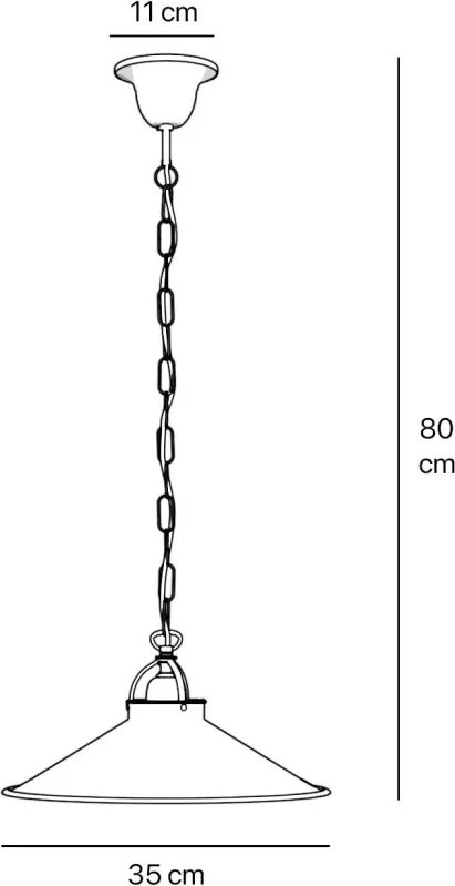 Pendul stil industrial din alama personalizabila Alice 35cm