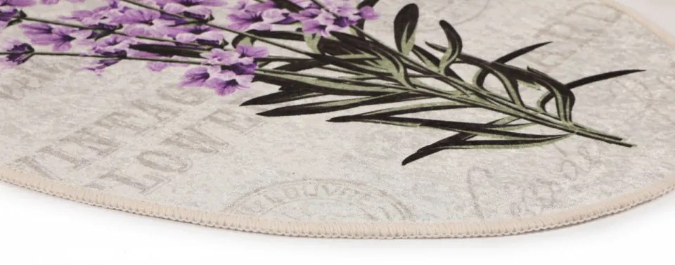 Set 3 Covorase de Baie Lavender, Catifea, Multicolor