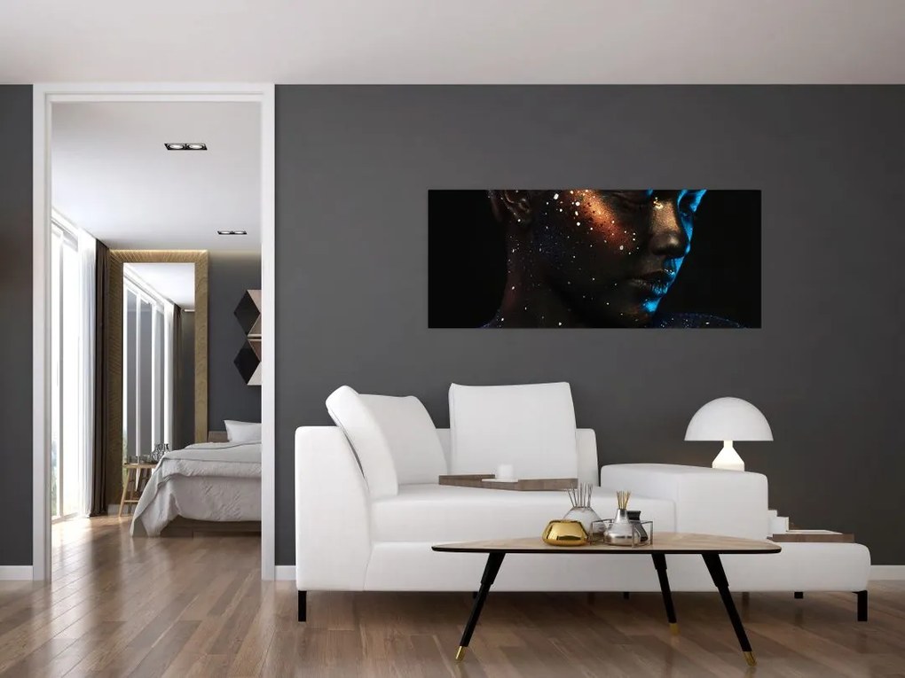 Tablou strălucitor a femeii (120x50 cm)