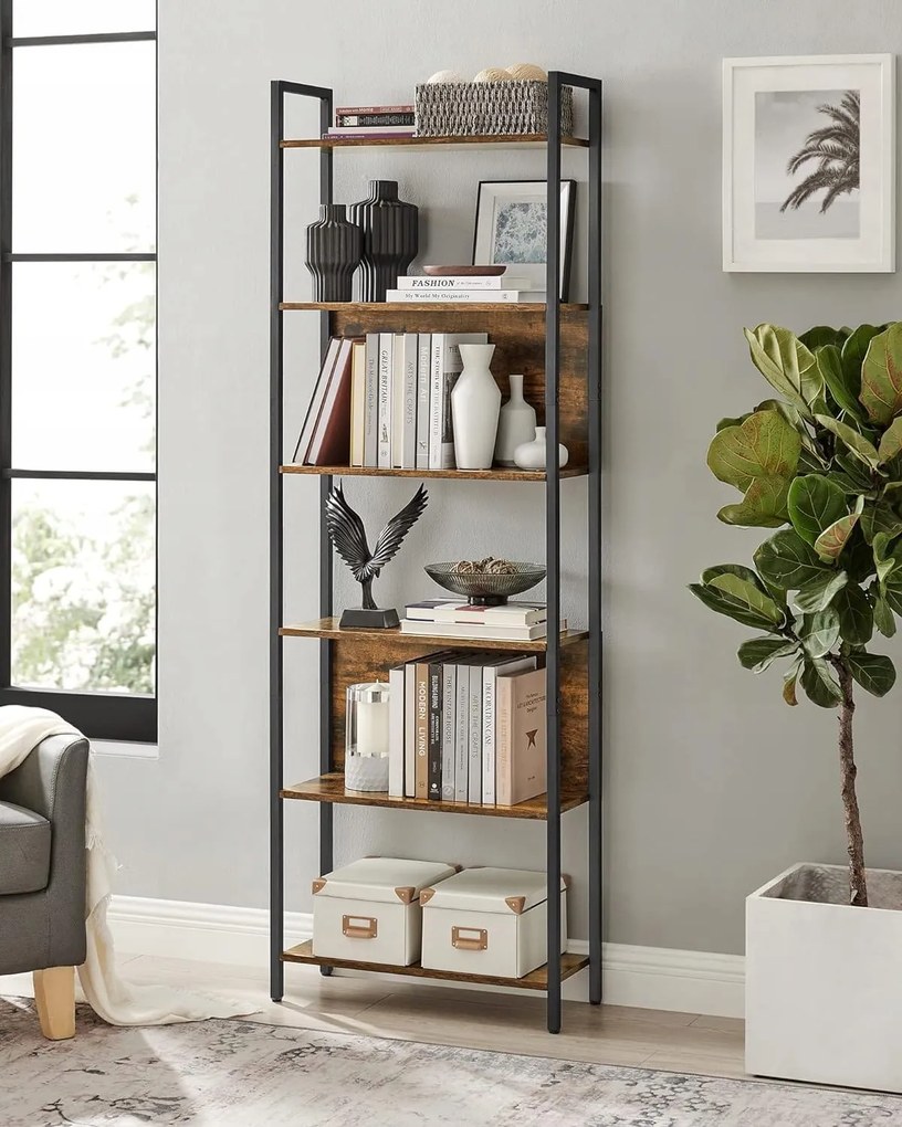Biblioteca TAYLOR 6 polite 186x60cm, rustic maro