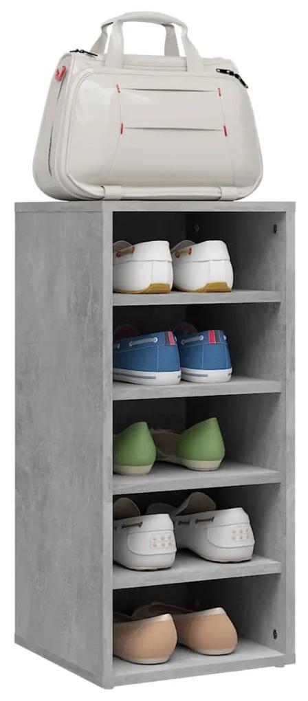 Pantofare, 2 buc., gri beton, 31,5x35x70 cm, lemn prelucrat 2, Gri beton, 1, 1