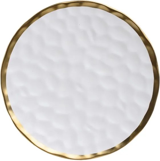 Farfurie din porțelan InArt Goldie, ⌀ 30,5 cm, alb