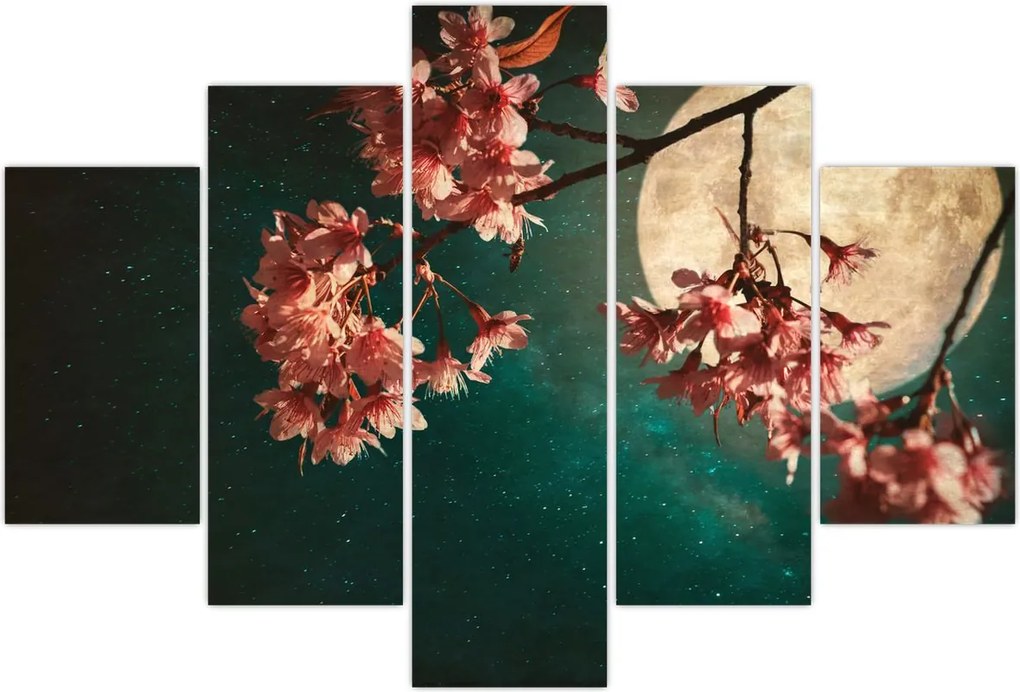 Tablou - Sakura în luna plină (150x105 cm)