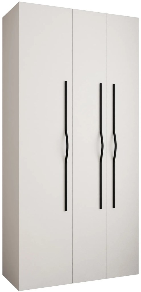 Dulap de haine 120 cm Carmela 50-2 (alb + Negru). 1126729