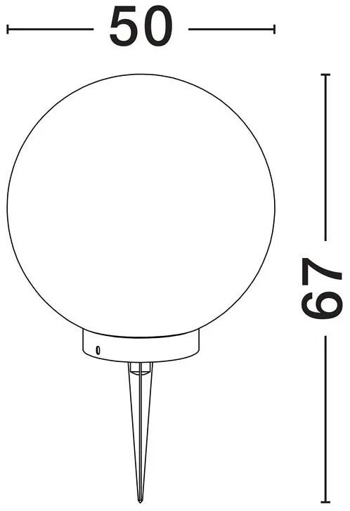 Corp cu tarus iluminat exterior decorativ IP65 MOON D-50cm