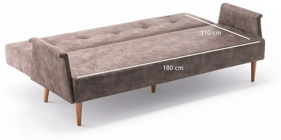 Canapea extensibilă cu 3 locuri Navan-Brown Maro
