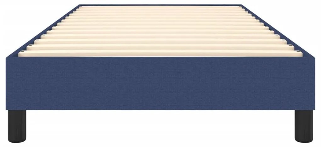 Cadru de pat box spring, albastru, 100x200 cm, textil Albastru, 25 cm, 100 x 200 cm