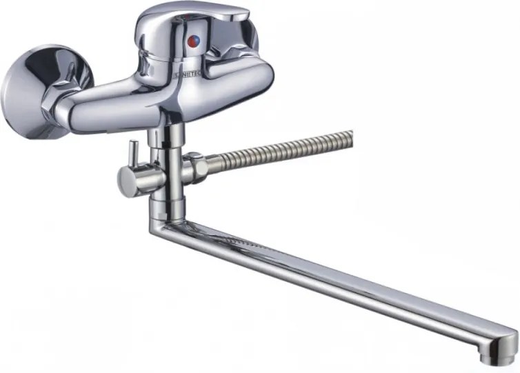 Baterie cada Sanitec,monocomanda,pipa 250mm,zinc