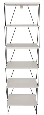 Bibliotecă BALABAN 165x48 cm albă/neagră