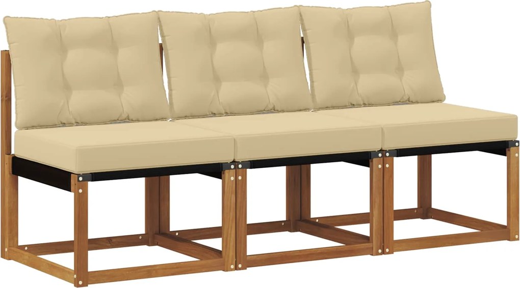 vidaXL 3 Bucată Canapea centrală pentru exterior