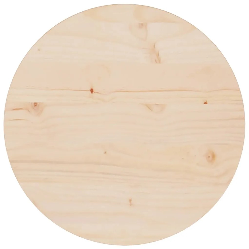 813645 vidaXL Blat de masă, Ø40x2,5 cm, lemn masiv de pin