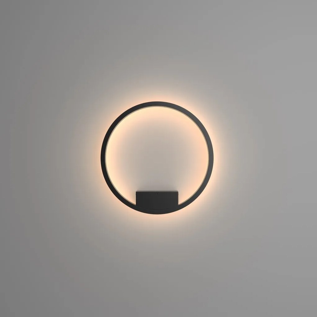 Aplica LED de perete design modern Rim negru 40cm