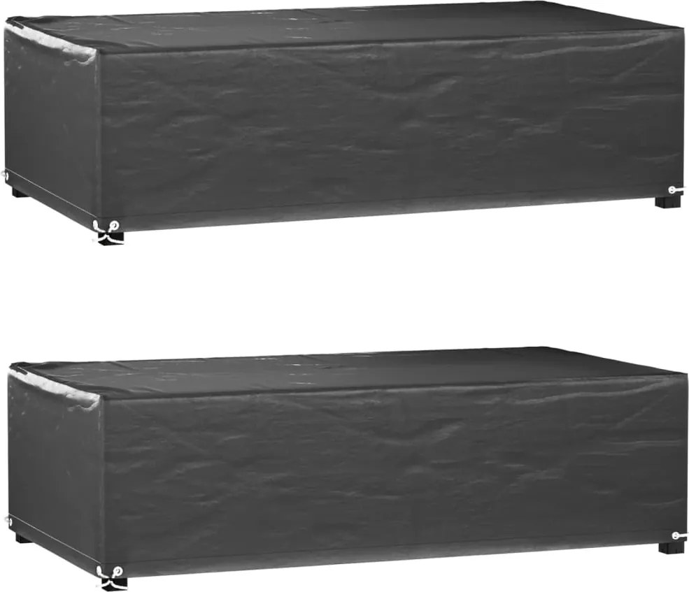 vidaXL Huse mobilă grădină, 2 buc, 8 ocheți, 125x70x35 cm, dreptunghi