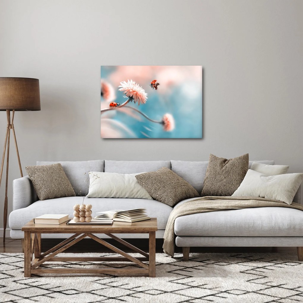 Tablou - Buburuze pe floare (70x50 cm)