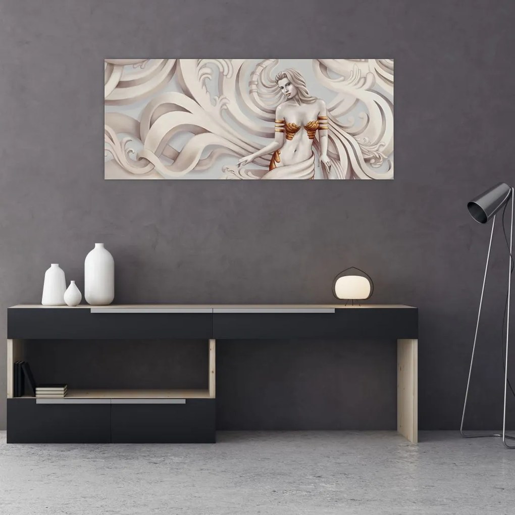 Tablou - Zeița motiv floral (120x50 cm)