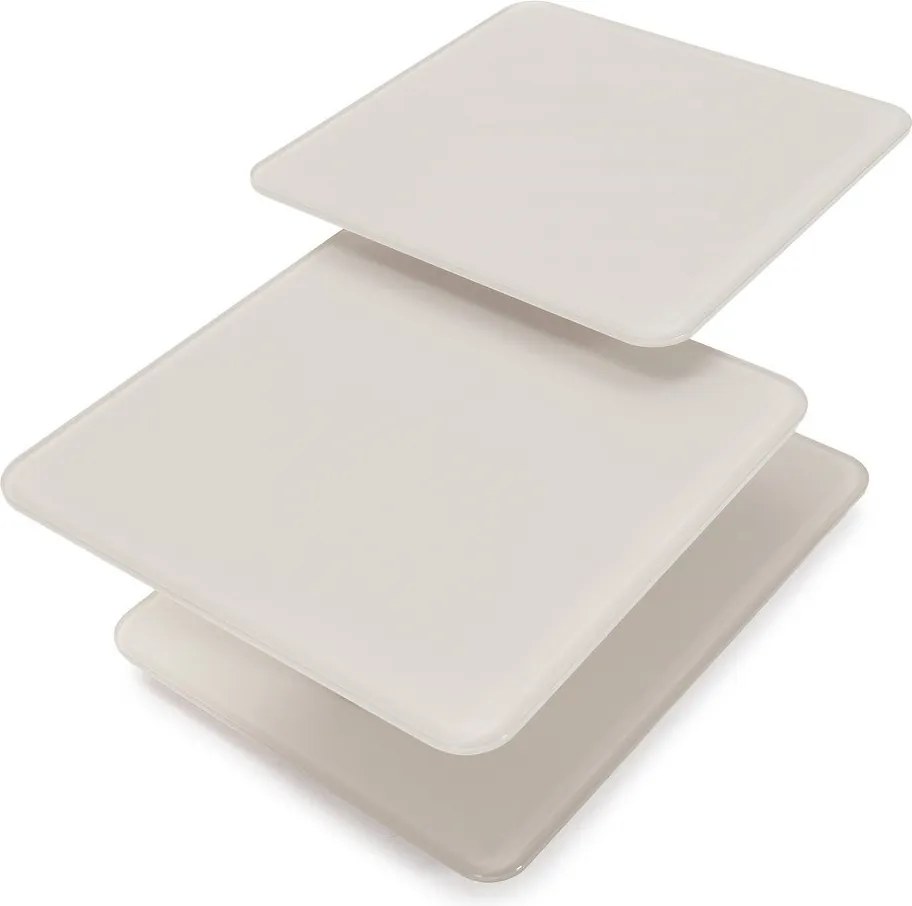 Măsuță de cafea crem din sticlă 54x115 cm Elvi – Marckeric