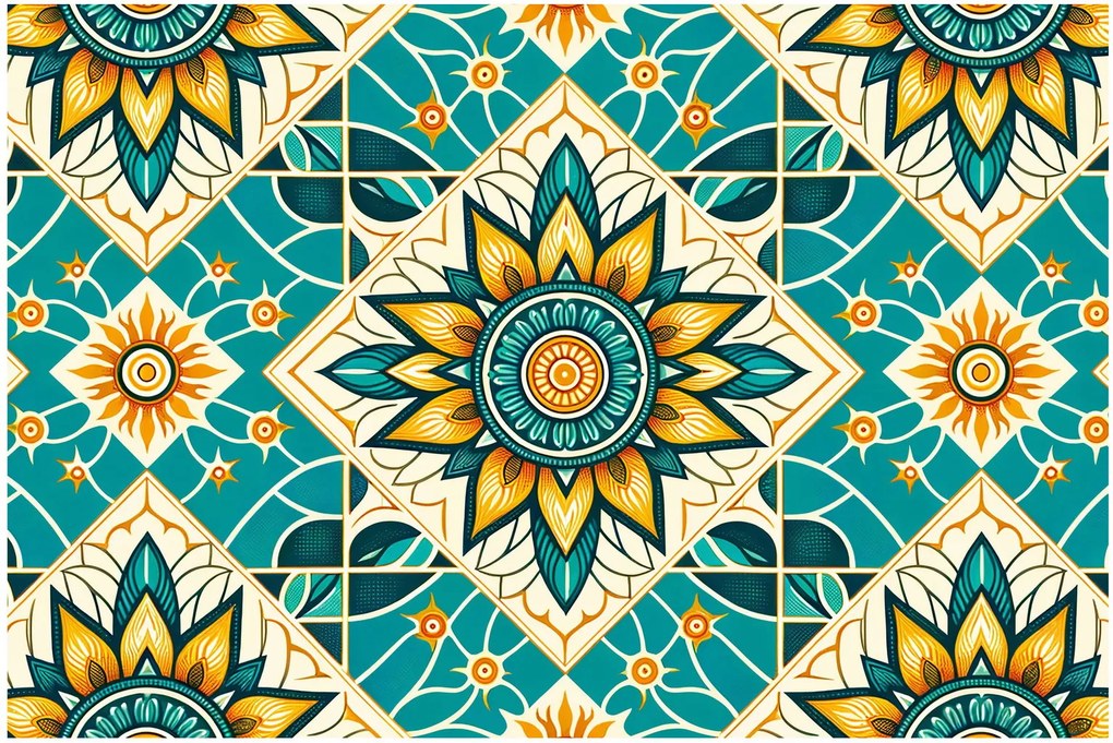 Tablou - Model turcoaz (90x60 cm)
