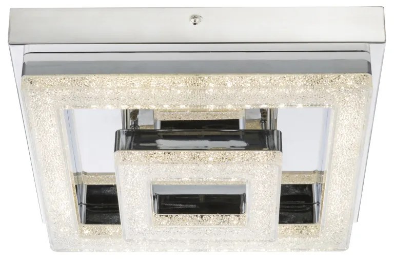 Plafoniera LED Fogo 4246-16, 16W, 950lm, lumina neutra, IP20, crom+alba+transparenta, Globo Lighting