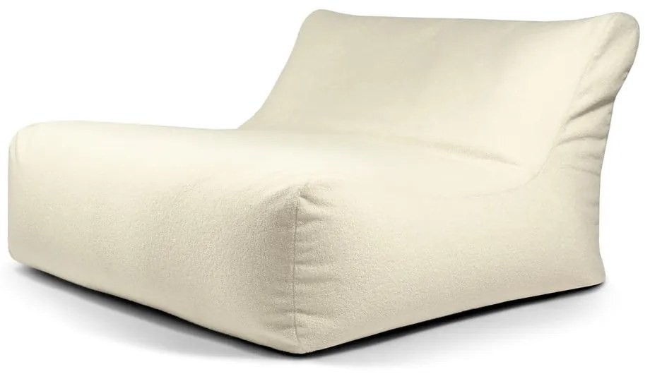 Fotoliu bean bag crem cu tapițerie din țesătură bouclé Sofa Lounge – SLOWDOWN