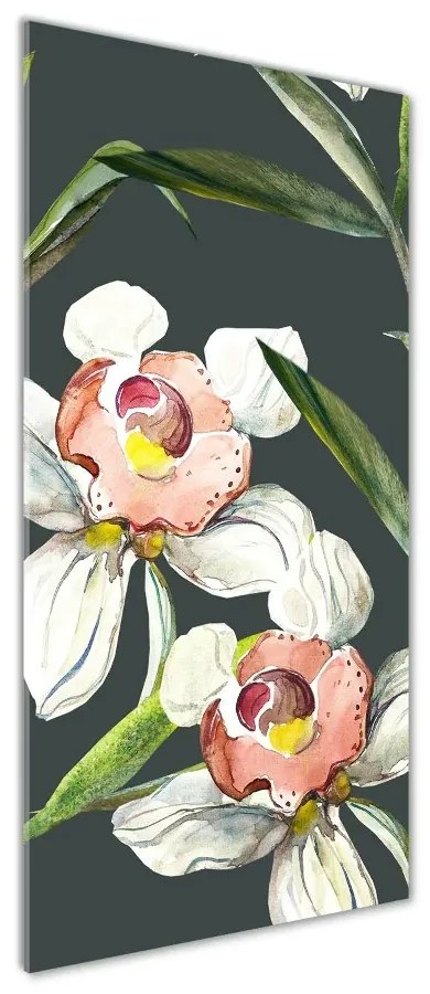 Tablou pe pe sticlă model floral