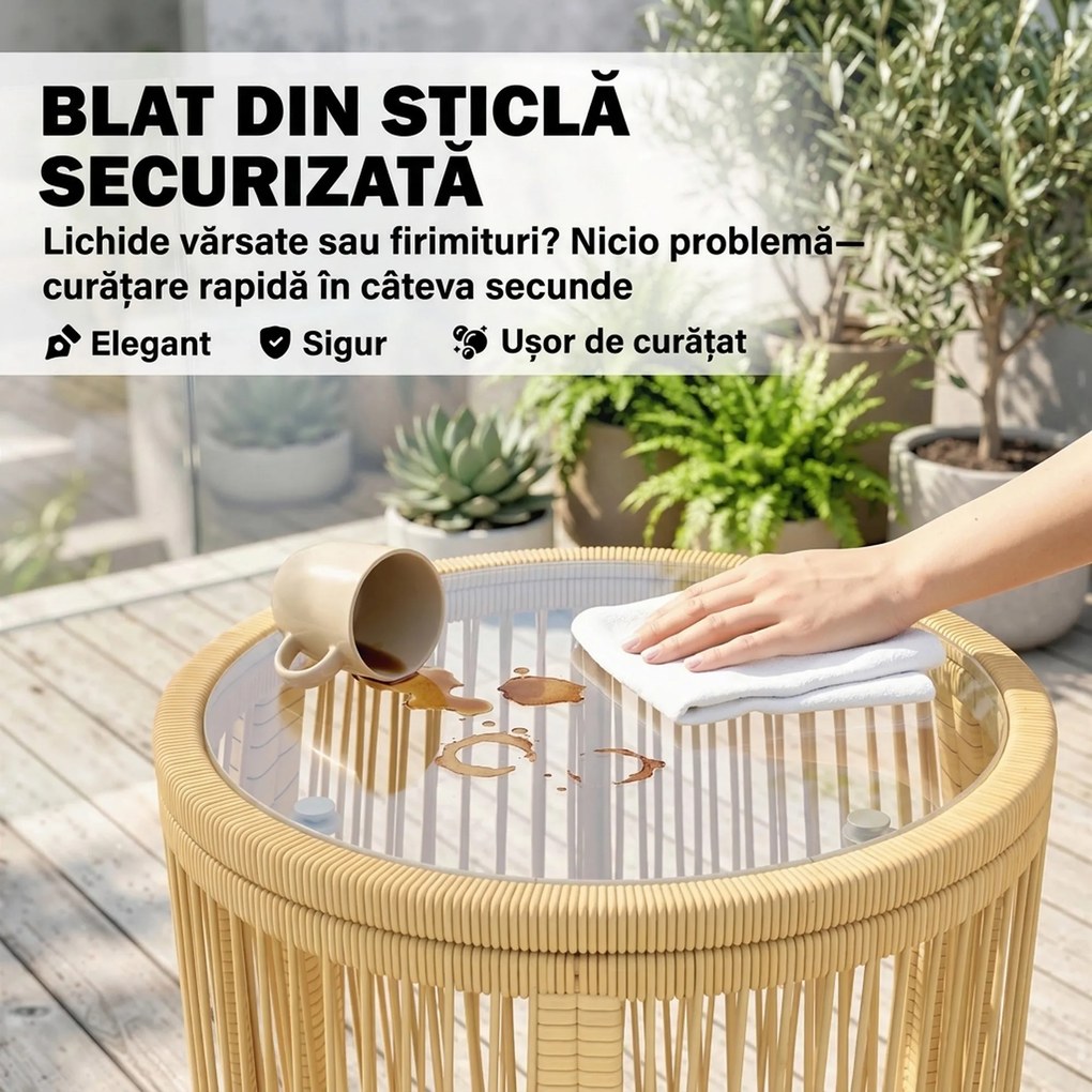 Outsunny bistro mobilier ratan polyrattan | Aosom Romania