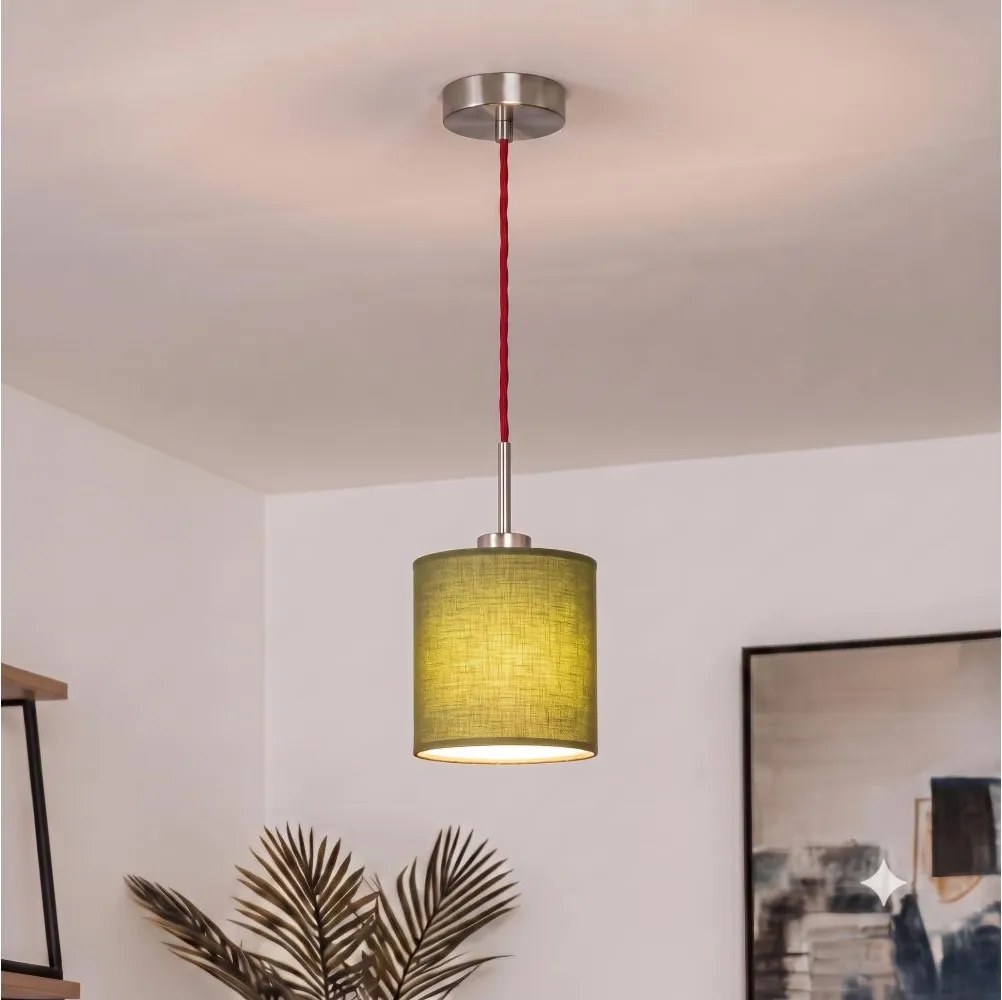 Brilagi - Lustră LED suspendată pe cablu NUBILA 1xE27/60W/230V Ø 14 cm roșu/verde