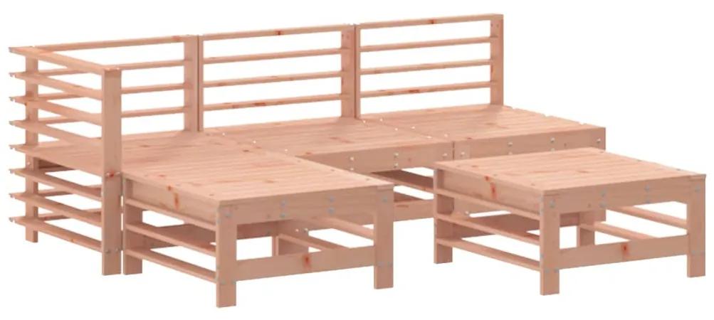 3186562 vidaXL Set mobilier relaxare de grădină, 5 piese, lemn masiv douglas