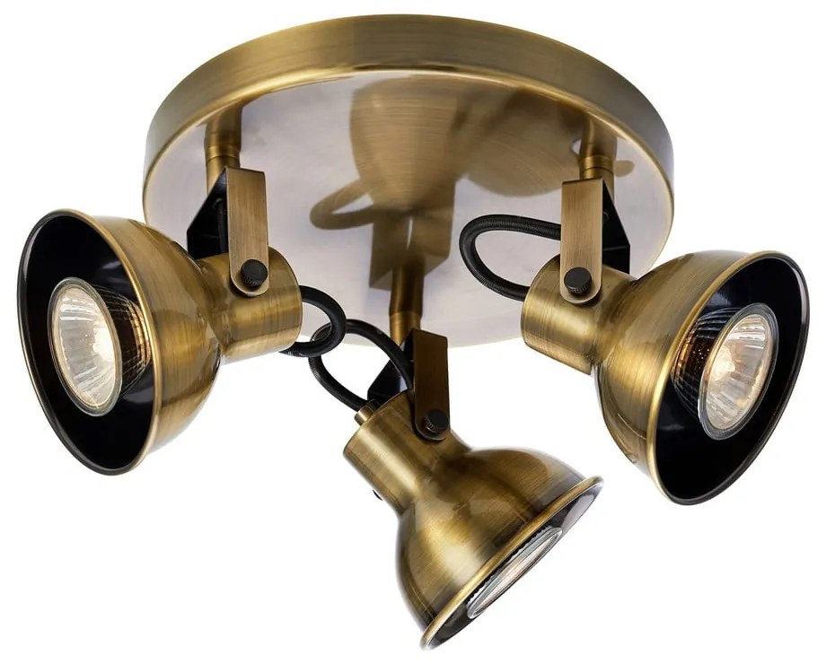 Plafonieră în culoarea bronz cu abajur din metal Rocco – Markslöjd