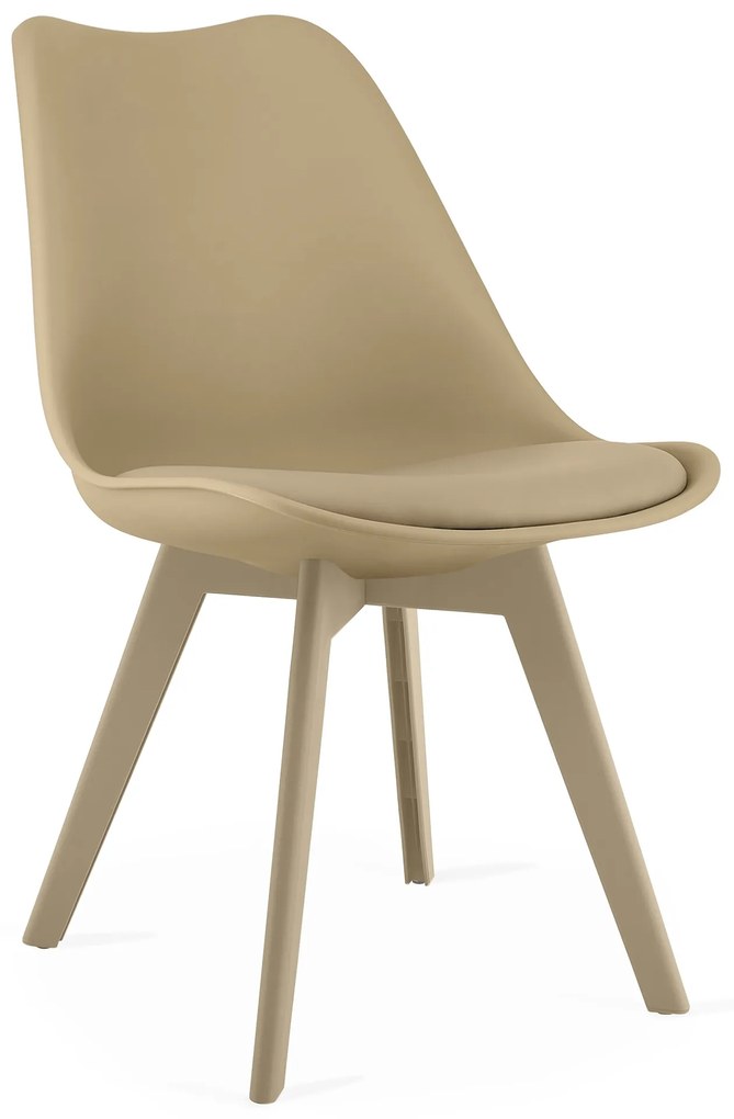 Scaun bej BALI MARK cu picioare bej