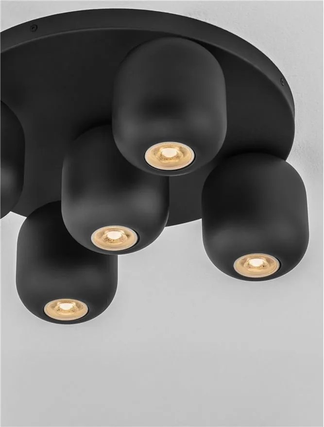 Plafoniera cu 5 spoturi metal negru MARLIN
