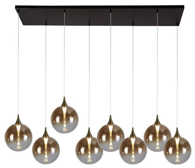 Lustra cu 8 pendule LED design modern minimalist Alchemy