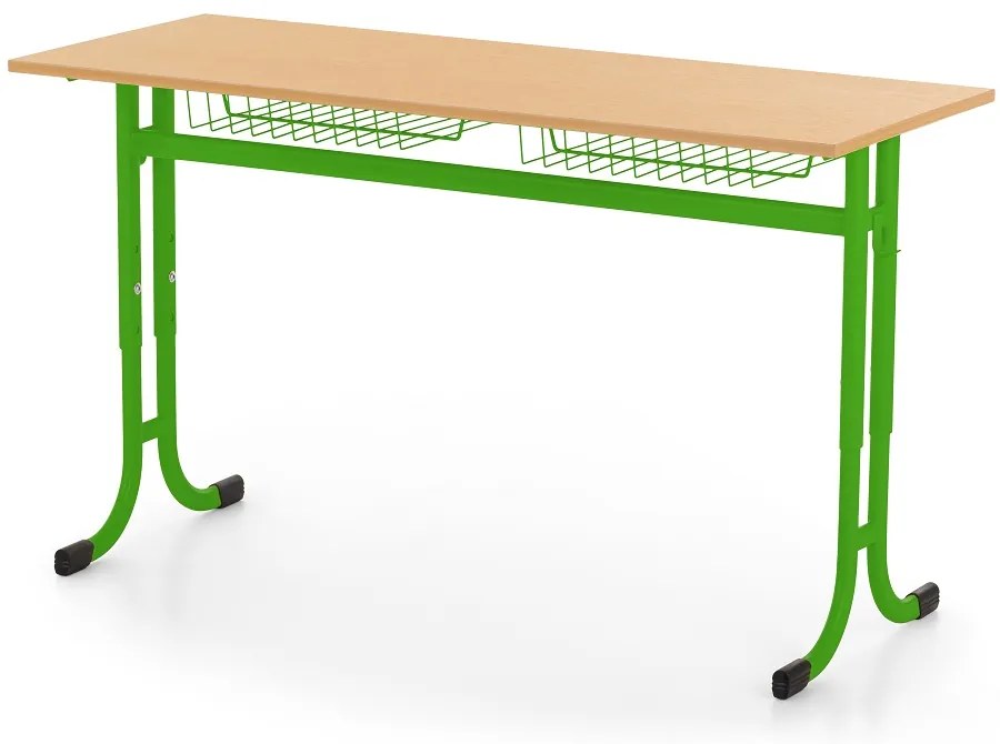 Birou de scoala Denis, reglabil - marime 3-5, verde deschis - ral 6018
