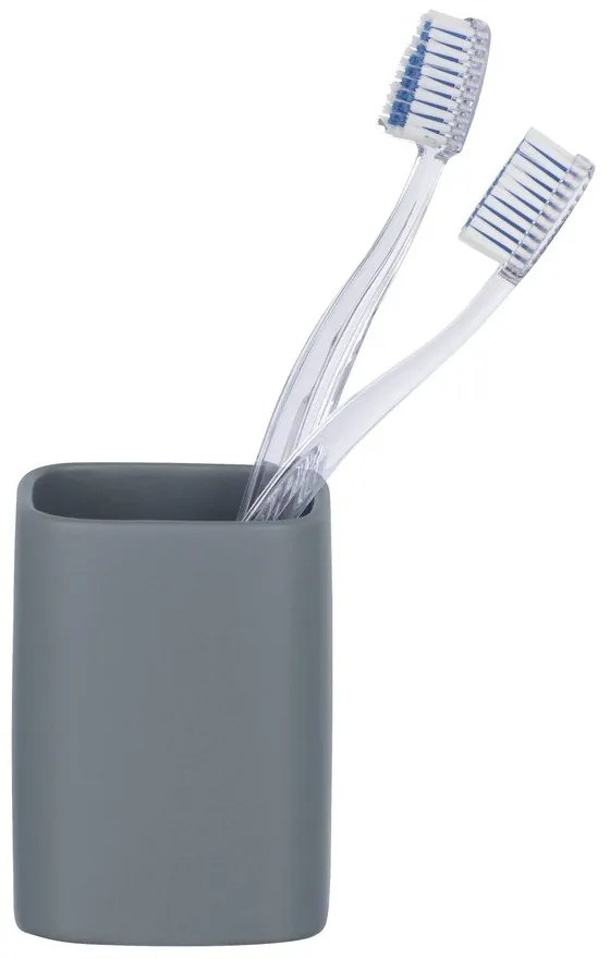 Suport pentru periuța de dinți albastru din ceramică Hexa – Wenko