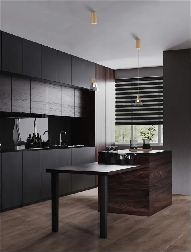 Pendul LED design modern minimalist DOC auriu